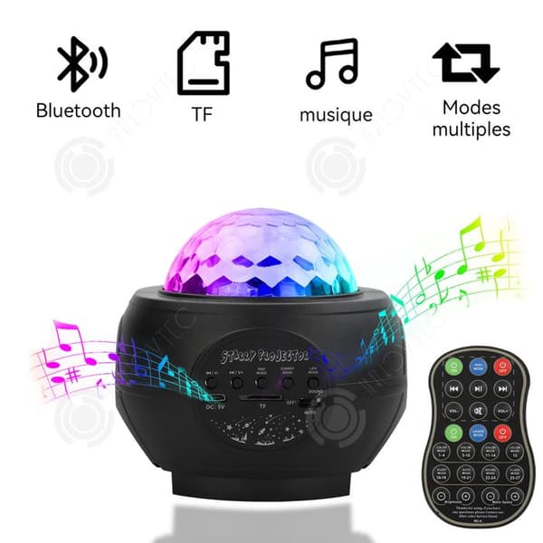 INN Star Sky-projektor för barn LED-nattlampa med Bluetooth-högtalare Nattlampa med fjärrkontroll Galaxy-projektor