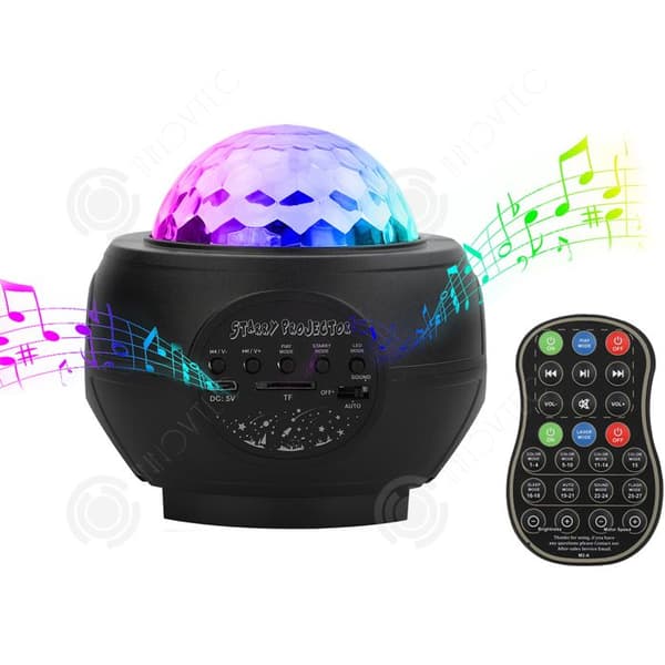 INN Star Sky-projektor för barn LED-nattlampa med Bluetooth-högtalare Nattlampa med fjärrkontroll Galaxy-projektor