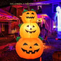 Miniatyrbild 4 av 4: INN Halloween pumpa ljus 1,2 m bomullsfiber halloween 3 pumpa spöke uppblåsbara formar familj utomhus festlykta