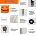 Miniatyrbild 2 av 4: INN Halloween pumpa ljus 1,2 m bomullsfiber halloween 3 pumpa spöke uppblåsbara formar familj utomhus festlykta