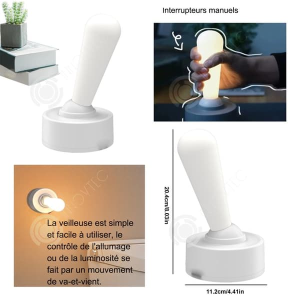 INN Night Light 220v Barns gungande nattlampa inomhus USB-stämningsljus för kreativa spelrockers i sovrummet