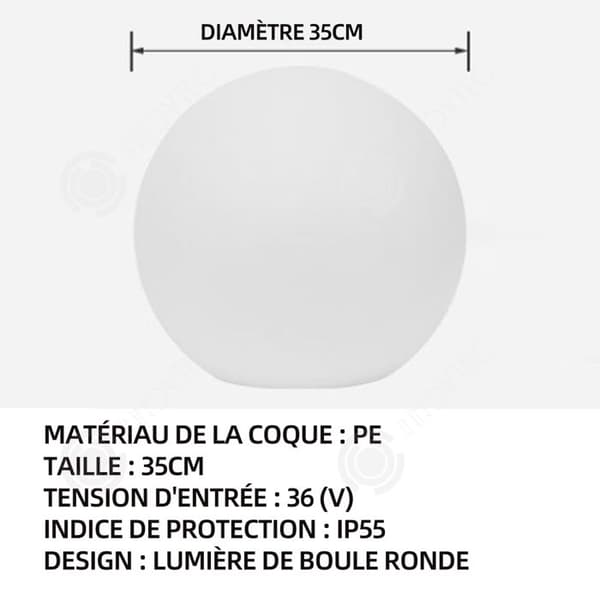 INN Utomhus LED-lampa IP55 trädgårdsgolvlampa sfäriska PE-lampor för gräsmatta och utomhuslandskap