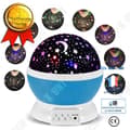 Miniatyrbild 1 av 4: TD® Blå LED-projektionslampa Nattljus Baby Star Light Child 360 Rotation