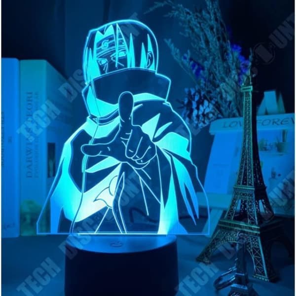 TD® Nattlampa Led Nattlampa Naruto Itachi Action Figur 7 Färger Touch Optical Illusion Lamp