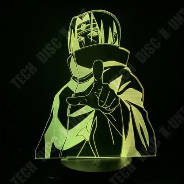 TD® Nattlampa Led Nattlampa Naruto Itachi Action Figur 7 Färger Touch Optical Illusion Lamp