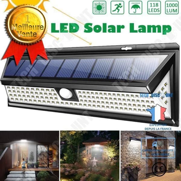TD® Solar Lamp Utomhus Trädgårdsljus 3 Ljuslägen Med rörelsesensor LED-ljus Vattentät IP65 Solar