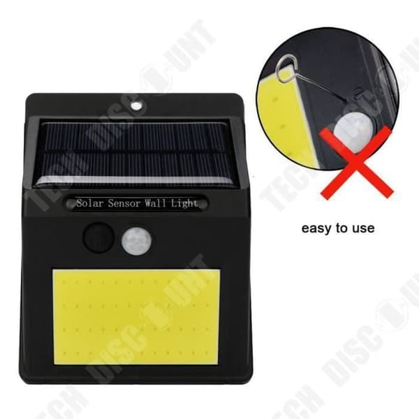 TD® 48 LED solcellsdriven rörelsesensorlampa, vattentät för vägg, trädgård...-Utomhusbelysning solenergiladdning IP64