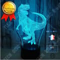 Miniatyrbild 1 av 4: TD® Small Dinosaur 3D bordslampa, färgglad Touch Stereo Vision