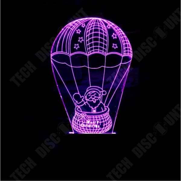 TD® Julklapp 3D Liten Bordslampa Santa Claus Ball Touch Fjärrkontroll 3D Nattljus
