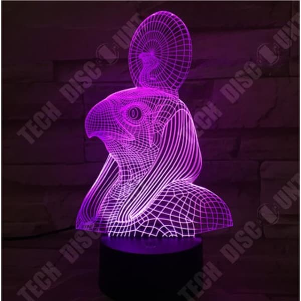 TD® Pharaoh Guard 3D Lights Touch Colorful Led Vision Lights Light Atmosphere Gift Atmosphere 3D Small Bordslampa