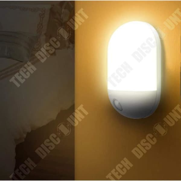 TD® LED nattlampa, Techole automatisk plug-and-play väggmonterad nattlampa med skymningssensor, barns nattlampa barnbelysning för sovrum
