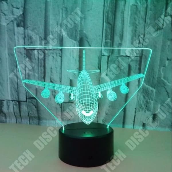 TD® Plane Parallel 3D färgglad nattljus