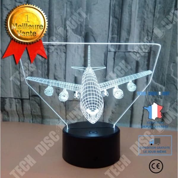 TD® Plane Parallel 3D färgglad nattljus
