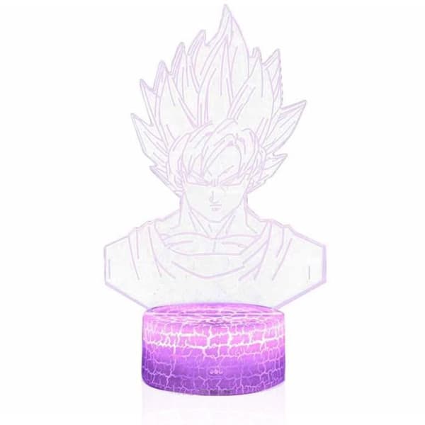 TD® 3D illusion nattlampa Seven Dragon Ball Z Goku nattlampa, 3D konst nattlampa, USB LED bordslampa.