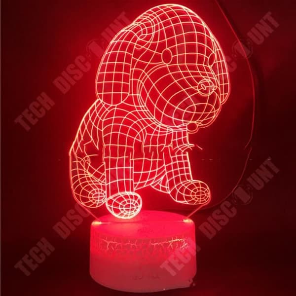 TD® Hmnzxy Puppy 3D Liten Bordslampa Colorful Touch Vision Stereo 3D Led Present Barn Födelsedagspresent Ljus