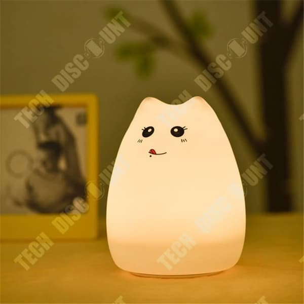 TD® LED Nattlampa Bärbar Baby USB Uppladdningsbar Nattlampa med 7 färger känslig krankontroll för sovrum, sovrum