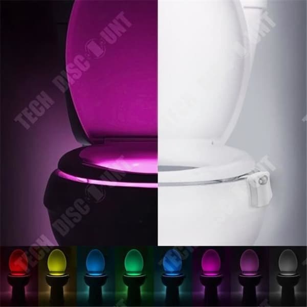 TD® Toalettlampa Nattlampa LED Rörelsesensor Belysning för WC- Skålsits- Badrum- Skåp- Handfat- Hink