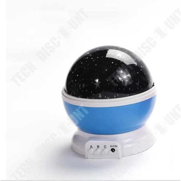 TD® 4 LED Starry Night Projection Night Light Ball Himmel Sovrum Blå