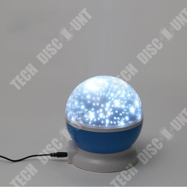 TD® 4 LED Starry Night Projection Night Light Ball Himmel Sovrum Blå