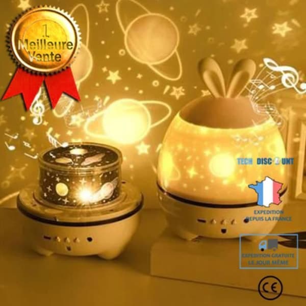 TD® Projektor Starlight Rotation LED Uppladdningsbart Star Night Light