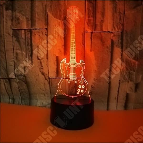 TD® 3D Guitar USB Färgglad nattljus 3D visuellt ljus