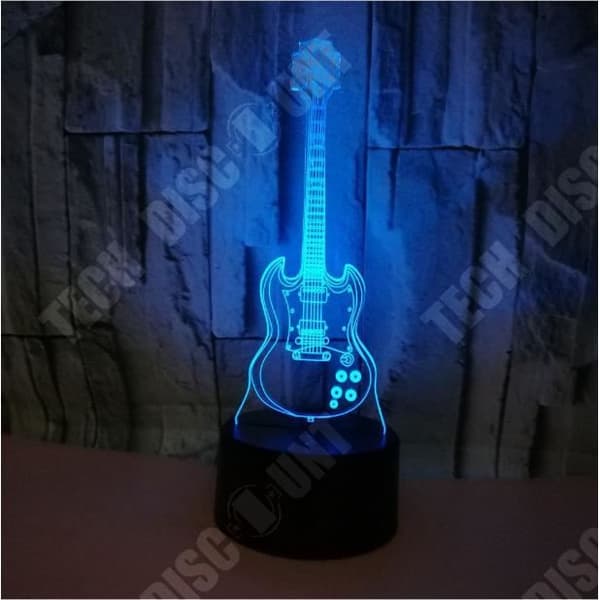 TD® 3D Guitar USB Färgglad nattljus 3D visuellt ljus