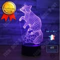 Miniatyrbild 1 av 4: TD® 7 färger Ändra Barn Sovrum Sov Nattljus 3D Fox Animal Led Gradienter Skrivbordslampa Atmosfär Belysning Inredning Till