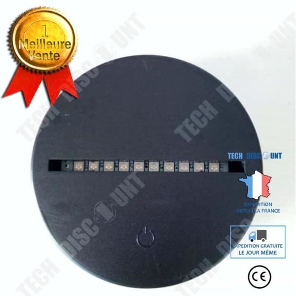 TD® LED-lampfot för utbyte med batterifri 3D Night Light Touch Switch Fjärrkontroll