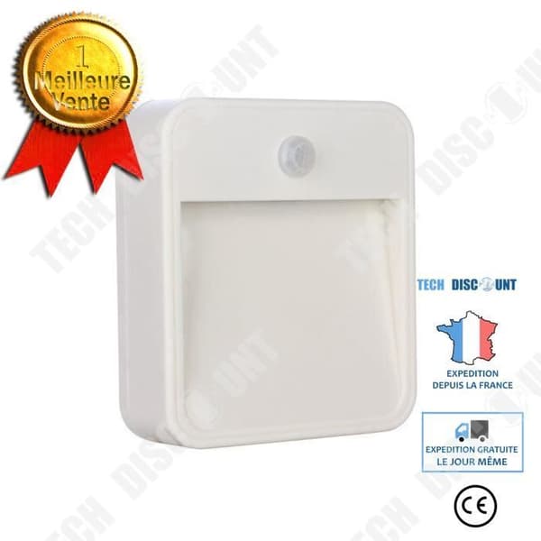 TD® 3PC trådlös LED Auto Motion Sensor Infraröd Nattljus Skåp Trappa Lampsensor ljus torr batterisensor