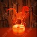Miniatyrbild 3 av 4: TD® IFCOW® 3D Dinosaur Night Light med fjärrkontroll - 16 färger och 3 mönsterändringar 3D Night Light - LED Illusion Lamp