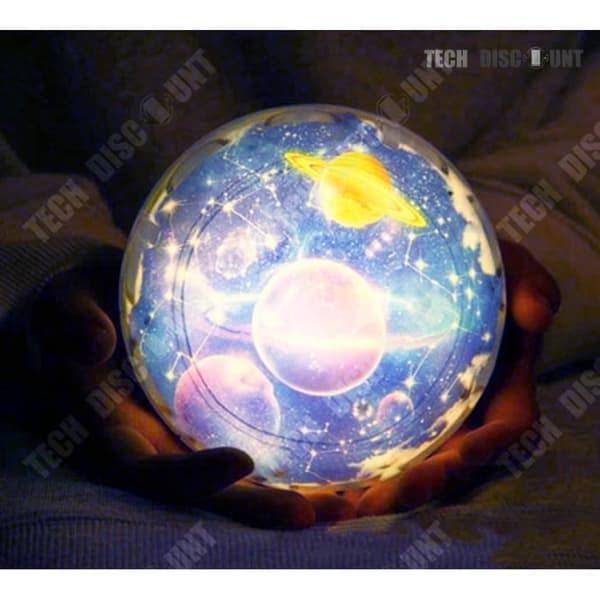 TD® Starry Bordslampa Projektor Nattljus Romantiskt Roterande Nattljus Kreativt Bedroom Bedside Girl