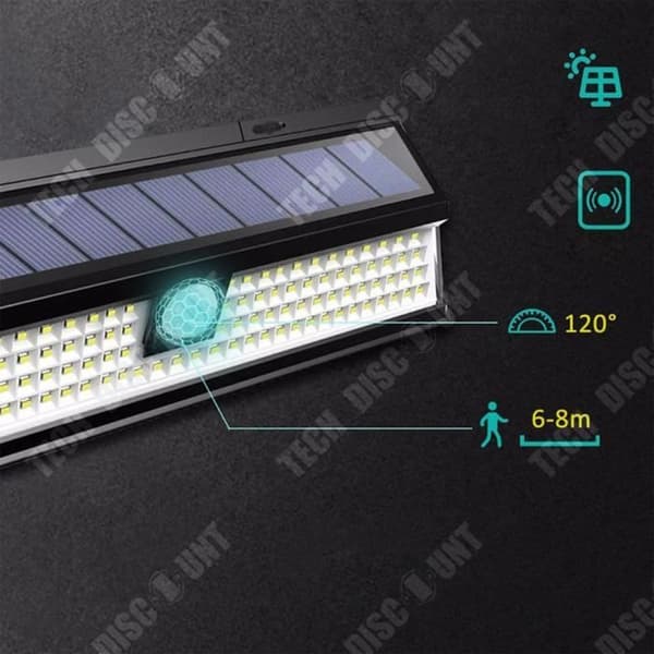 Utomhus Solpanel - Tech Discount® - 54 LED - Infraröd Sensor - Solenergi
