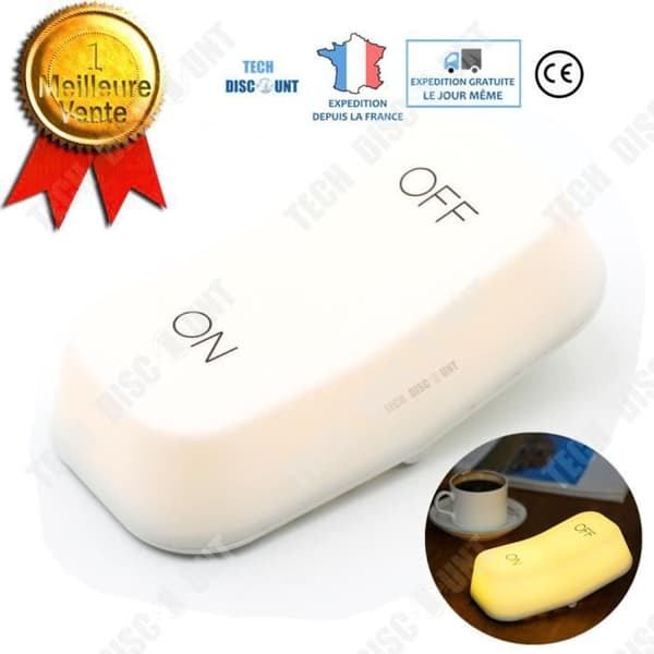 TD® Nattlampa för barn baby lysande led-lampa varmvit belysning nattlampa sovrum vardagsrum strömbrytare autonomi säker dekoration
