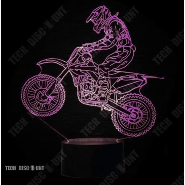 Liten TD® nattlampa Taktila modeller Motorcykellook Illusion Lampa