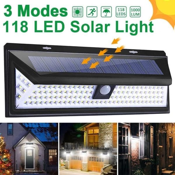 TD® Set med 2 delar LED Solar Lights Utomhus/ Vattentät Solar Lamp Rörelsesensor 3 Ljuslägen 270°