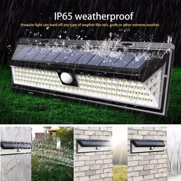 TD® Set med 2 delar LED Solar Lights Utomhus/ Vattentät Solar Lamp Rörelsesensor 3 Ljuslägen 270°