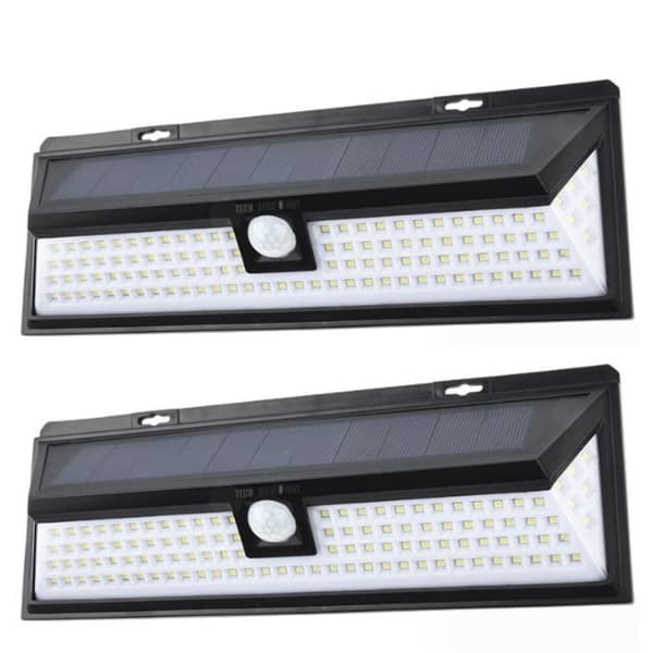 TD® Set med 2 delar LED Solar Lights Utomhus/ Vattentät Solar Lamp Rörelsesensor 3 Ljuslägen 270°