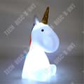 Miniatyrbild 1 av 4: TD® XX Small 36-2E-011W Barn Unicorn LED nattlampa Plast Vit och flerfärgad Normal eller timerläge H17,5 x 8,5 x 12