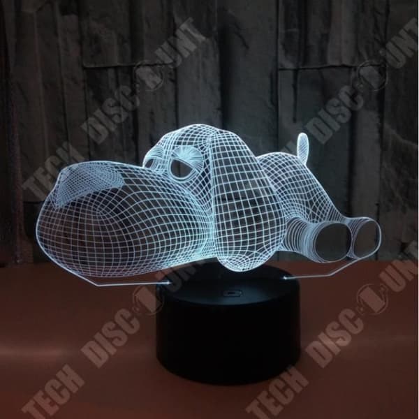 TD® Voldedog 3D Light Touch Key Led Stereoskopisk 3D Nattlampa Hemgåva Atmosfär Liten bordslampa