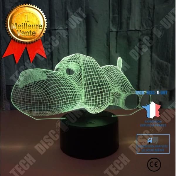TD® Voldedog 3D Light Touch Key Led Stereoskopisk 3D Nattlampa Hemgåva Atmosfär Liten bordslampa