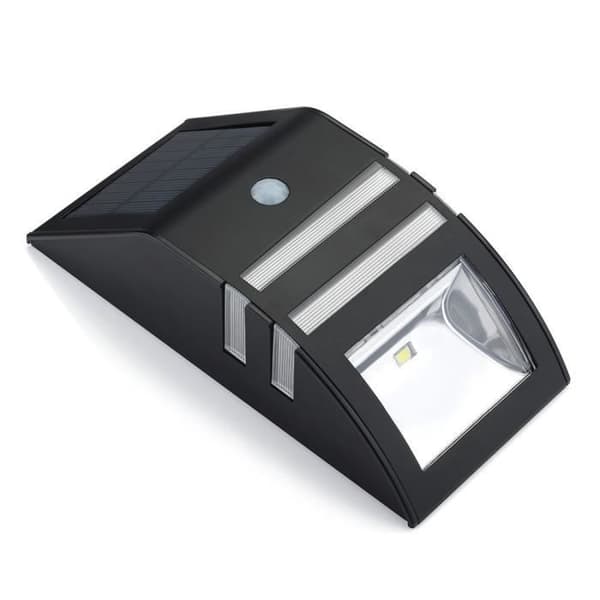 [Solar LED-vägglampa]2-pack soldrivna utomhuslampor Automatiska rörelsesensorer som drivs av solenergi...