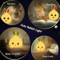 Miniatyrbild 2 av 4: LED Rabbit Night Light - CODREAM - Flerfärgad - Barn - Vit - USB Uppladdningsbar