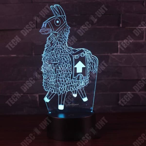 TD® Lama Akryl Färgglad 3D tredimensionell nattlampa USB-gränssnitt LED Visuellt ljus Kreativt Touch Art-ljus