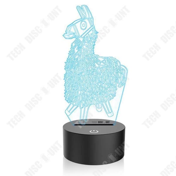 TD® Lama Akryl Färgglad 3D tredimensionell nattlampa USB-gränssnitt LED Visuellt ljus Kreativt Touch Art-ljus