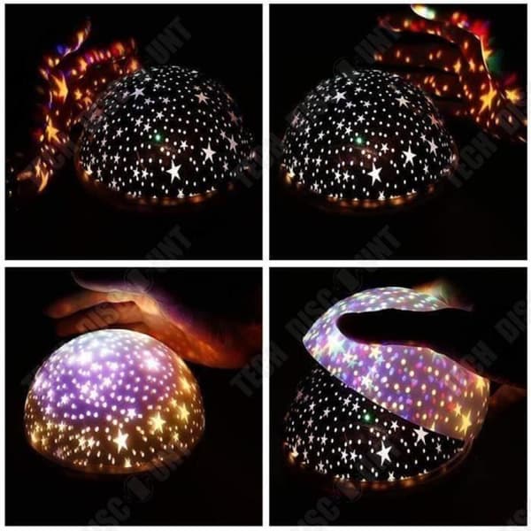 TD® projektionslampa Nattljus Baby Star projektionsljus Barn sänglampa med 360 graders LED för baby Anni Gift w5
