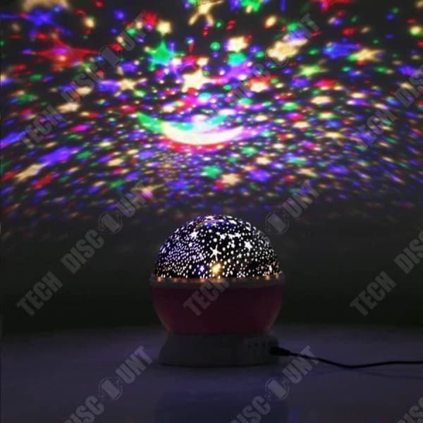 TD® projektionslampa Nattljus Baby Star projektionsljus Barn sänglampa med 360 graders LED för baby Anni Gift w5