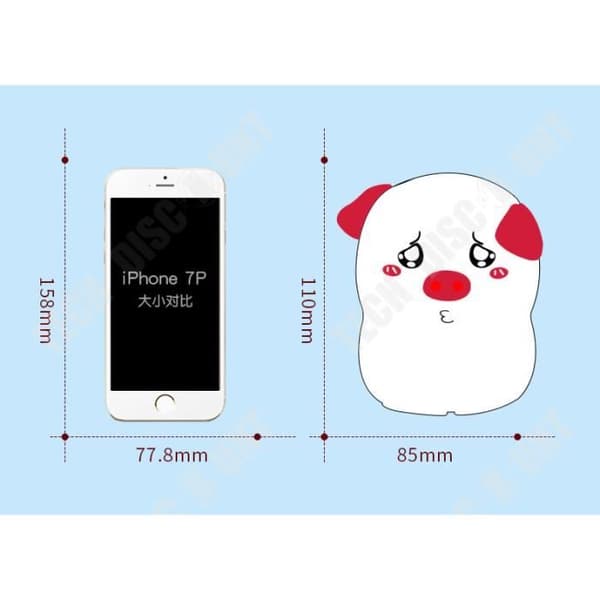 TD® Nyhet Bibi Pig Silikon Nattljus Barnatmosfärsljus Bluetooth Sovljus Romantisk present Touch LED Eye Light