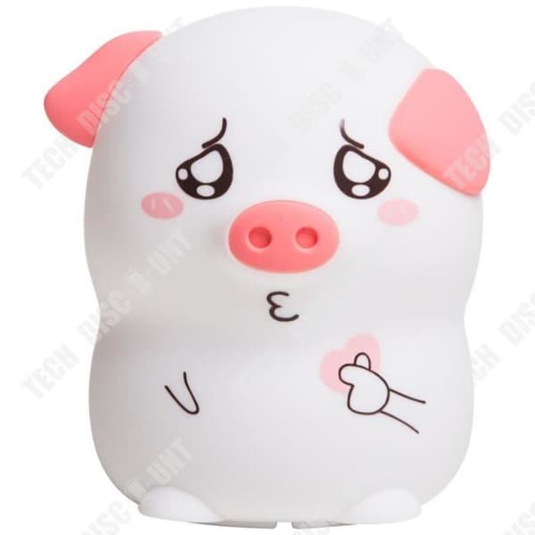 TD® Nyhet Bibi Pig Silikon Nattljus Barnatmosfärsljus Bluetooth Sovljus Romantisk present Touch LED Eye Light
