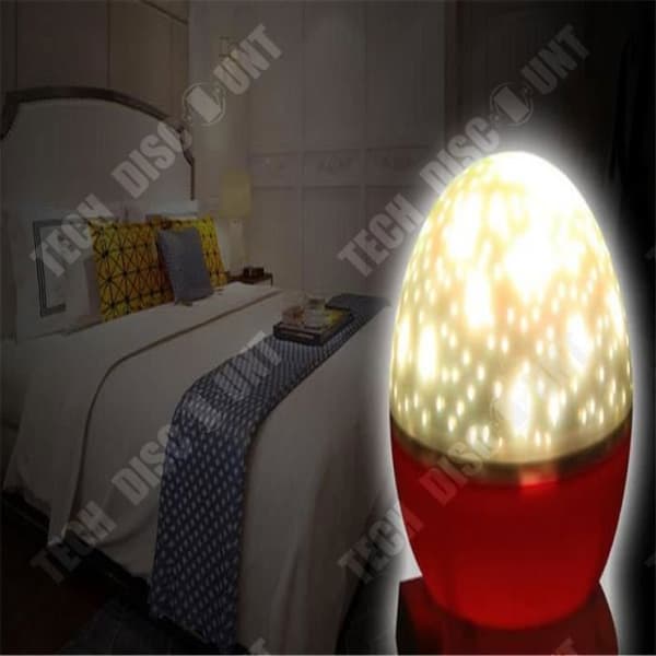 TD® LED-projektor Stjärna Måne Nattljus Himmel Roterande Batteridriven Nattlampa för barn Barn Baby Sovrum (lila)