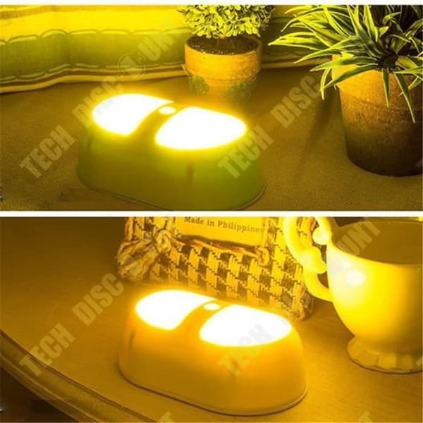 TD® Garderobslampa 10 LED rörelsesensor 2835smd nattlampa Gul Ro16697